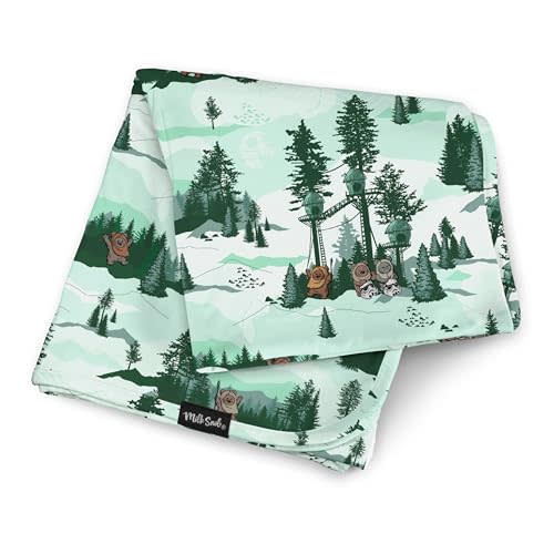 Milk Snob Star Wars Swaddle Blanket, Soft Receiving, Security Bed and Play Blanket, Toddler and Infant Baby Bedding Registry and Shower Gifts (Endor Escape) 34 * 34 inches