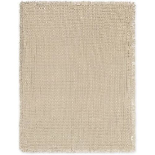 Crane Baby Multi-Layer Muslin Baby Blanket, 100% Cotton Baby Blankets, Sage Green Ombre Design, Nursery Swaddling Blankets for Newborns, 30" x 40", Warm and Breathable Stroller Blankets for Babies