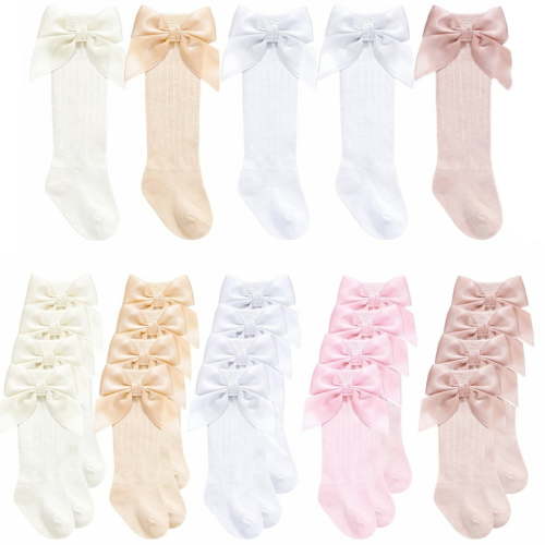 Lsupdaol 10 Pairs Long Preemie Socks Premature Newborn Baby Knee Cotton Socks for Girls Boys Infant Toddler