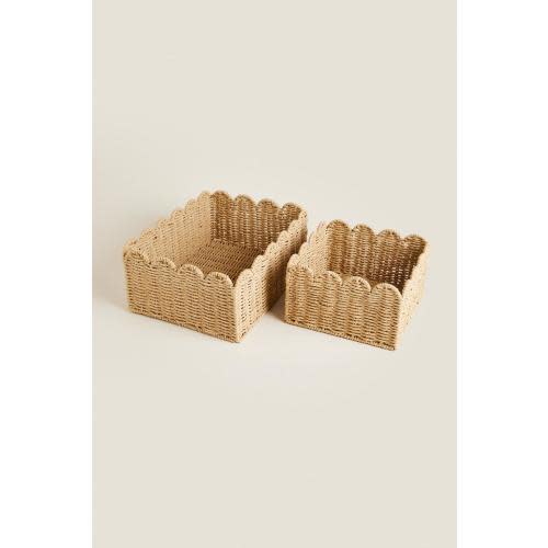 SMALL SCALLOPED BASKET - Light beige | ZARA United States