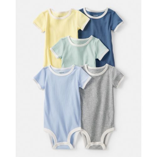 Baby 5-Pack Multipack Bodysuits - Blue/Yellow/Green | Carter's