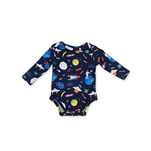 Long Sleeve Bodysuit, Astronaut and Rockets