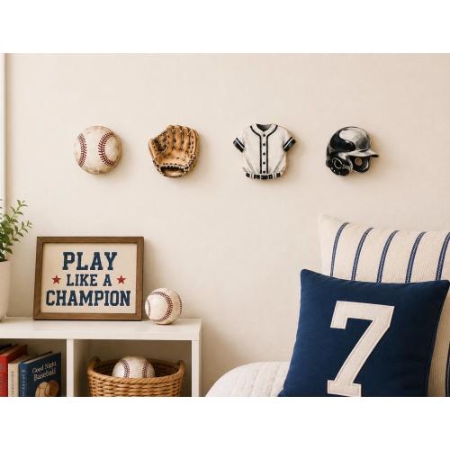 Nursery Wall Hooks Sport, Bathroom Hooks, Baseball Coat Hooks, Decorative Hooks, Sports Theme Nursery, Wall Hook, Baseball, Baby Shower Gift