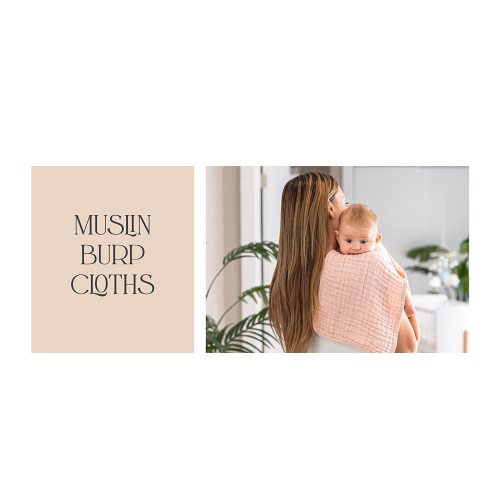 Comfy Cubs Muslin Baby Bibs, Drool Bibs, 100% Cotton Adjustable with Easy Snaps, Teething & Drooling, Soft & Absorbent - Blush - Pack of 8