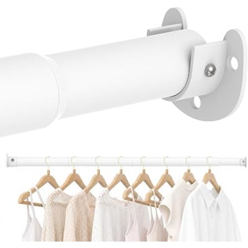 Closet Rod,17-110'',Heavy-Duty Adjustable Closet Rods for hanging clothes
