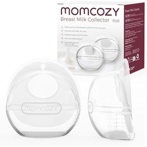 Momcozy Breast Milk Collector, Large Capacity for High Milk Supply 3oz 2pcs