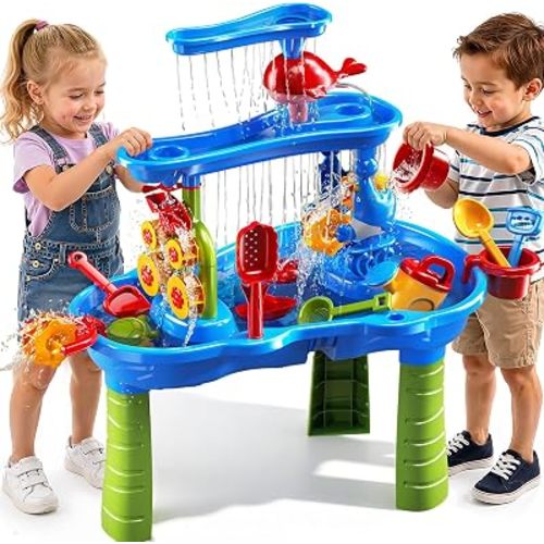 JUKUDAHU Water Table for Kids Ages 4-8 - Sand and Water Table for Toddler