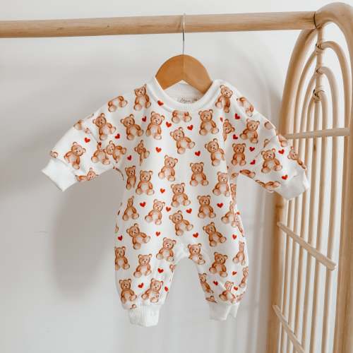 Teddy Bear Heart Lounge Suit