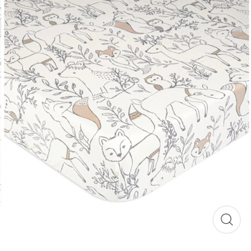 Crane Woodland Crib Sheet