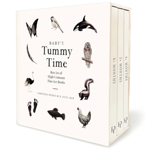 Baby's Tummy Time Book Box Set: A 3-Book Box Set of High-Contrast Art for Visual Stimulation at Tummy Time (Tabitha Paige Children's Book Series)