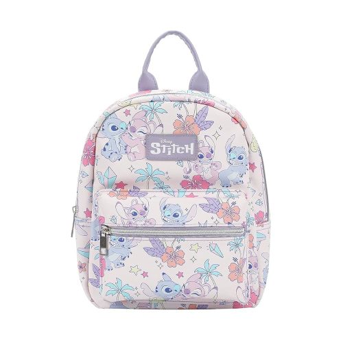Disney Tropical Stitch And Angel Pink All-Over Print 11.5" Mini Backpack