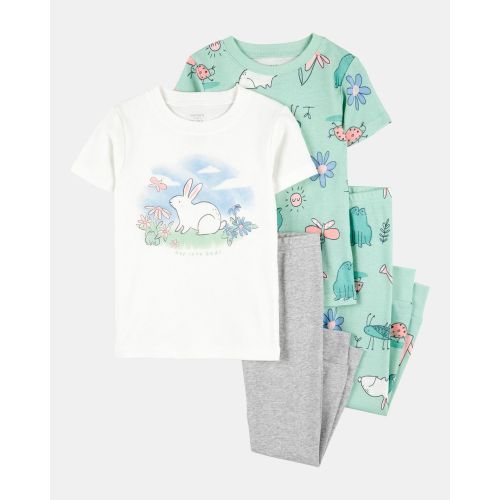 Toddler Girl 4-Piece Bunny Cotton Pajamas - Carter's | Carter's