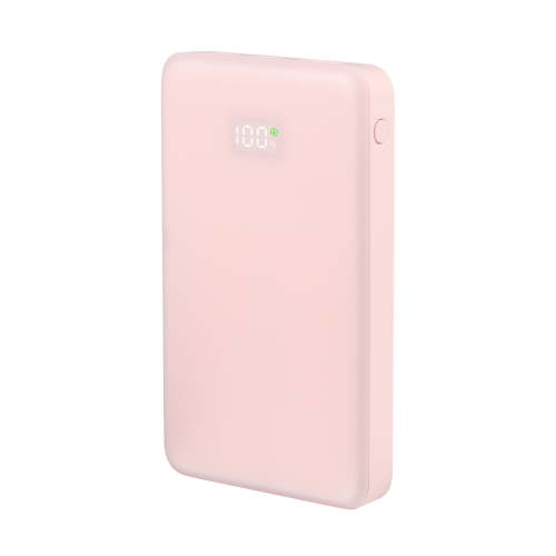 onn 10,000 mAh Portable Power Bank with Fast Charging Output (20W), Dual USB-C ports, USB port, LED Digital Display, Pink - Compatible with iPhone, iPad, AirPods, Samsung Galaxy, Note, Pixel & More