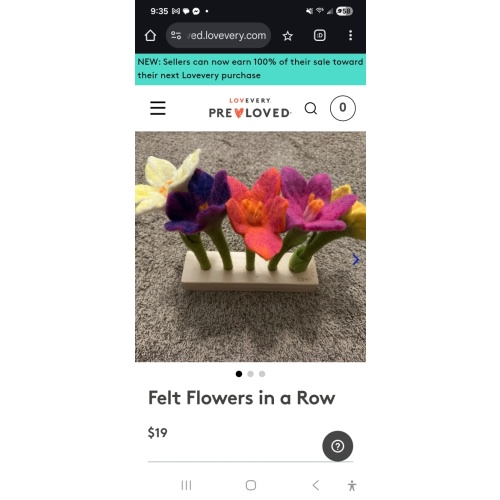 Felt Flowers in a Row - Lovevery Pre-Loved
