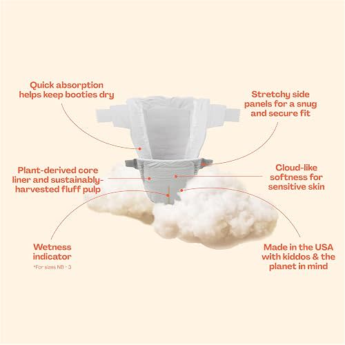 Hello Bello Premium Diapers, Size NB (Up to 10 lbs) Surprise Pack for Girls - 128 Count, Hypoallergenic with Soft, Cloth-Like Feel - Assorted Girl & Gender Neutral Patterns (Pack of 2)