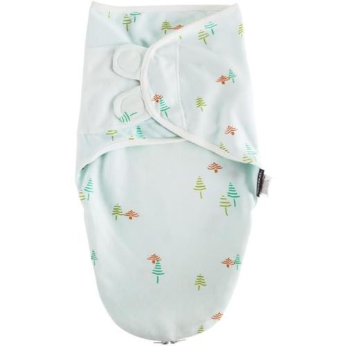 Baby Swaddle Blanket Boy Girl,Super Soft Material Newborn Adjustable Swaddles 2-Way Zipper Sleep Sack 1 Pack (Green Tree, Small/Medium | 0-3 Months)