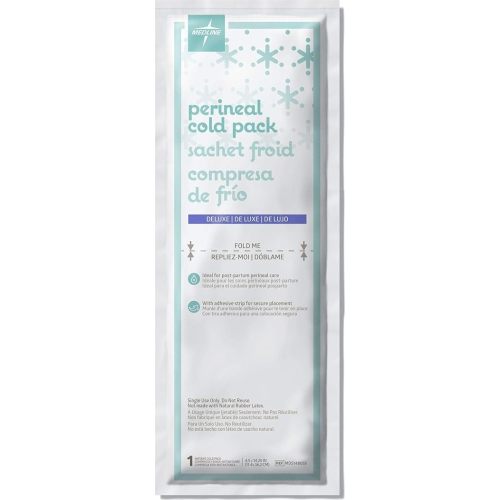 Medline Premium Perineal Cold Packs for Postpartum Care with Adhesive Strip (24 Count) Each Absorbent Pad is 4.5" x 14.25" Perfect for your After Delivery Postpartum Essentials Kit