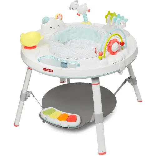Skip Hop Baby Activity Center: Interactive Play Center with 3-Stage Grow-with-Me Functionality, 4mo+, Silver Lining Cloud
