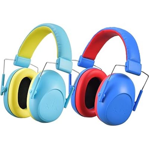 [2 Packs] SNR 29dB Noise Cancelling Headphones for Kids, Foldable & Adjustable Kids Noise Cancelling Ear Muffs, Kid Ear Protection for Noise Reduction/Autism, Ear Protection Accessories
