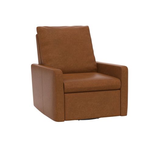 Paxton Swivel Glider Recliner, Leather