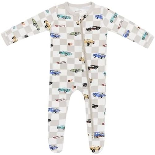 KYTE BABY Unisex Zipper Closure Footies, Rayon Made From Bamboo, 0-24 Months