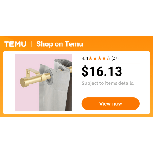 golden metal curtain rod a diameter adjusted ranging 18 120 - Temu