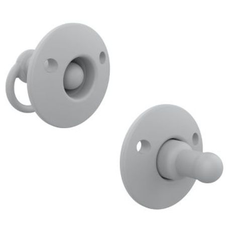 Embe Newborn Binnie Retractable Silicone Pacifier (0-18 Months) - Pebble Grey 1-pack