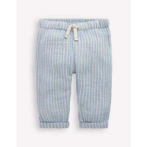Double Cloth Pants - Light Blue Stripe | 12-18M