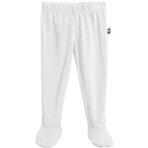 City Threads Organic Cotton Soft Footed Baby Pants | White - Preemie