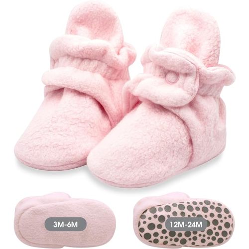 Zutano Baby Boys' Cozie Fleece Baby Booties With Grippers