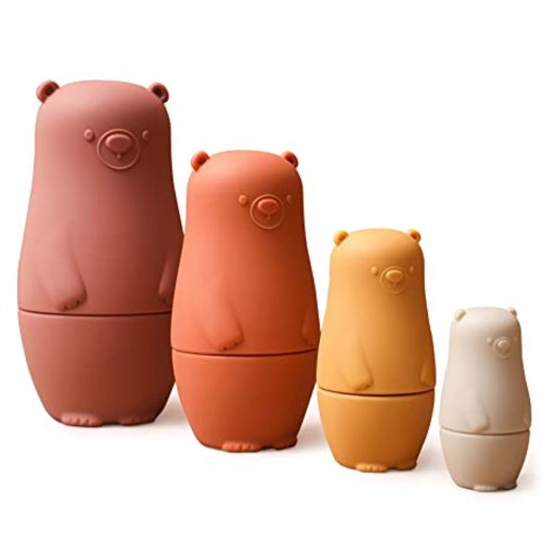 Silicone Nesting Dolls for Toddlers, Montessori Educational Toy