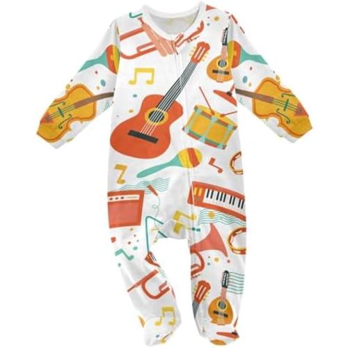 vvfelixl Exercises Doberman Dog Baby Sleepers For Girl Boys Newborn Baby Play One-Piece Footies For 0-24 Months White