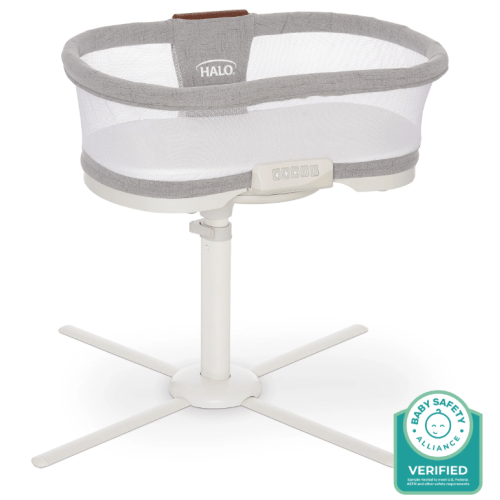 HALO - BassiNest Luxe Vibrating Bassinet, Bedside Sleeper - white