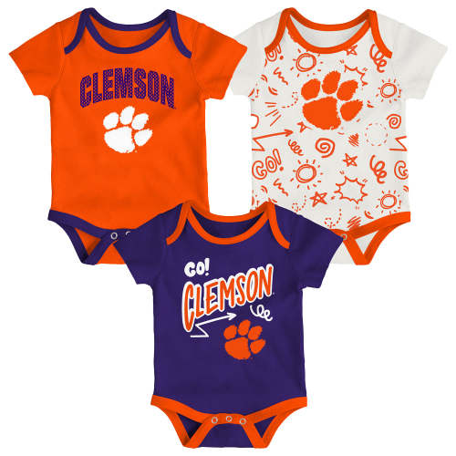 Clemson Infant All-Day Play Onesie Set