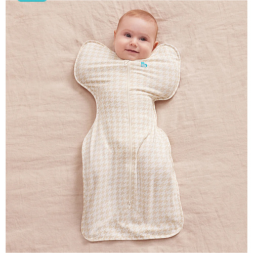 Swaddle Up™ 1.0 TOG Cotton Tan Houndstooth
