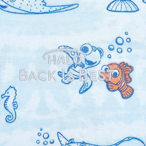 HALO Disney Baby Finding Nemo 100% Cotton Sleepsack Swaddle, 3-Way Adjustable Wearable Blanket, Nemo Tie Dye, Newborn, 0-3 Months