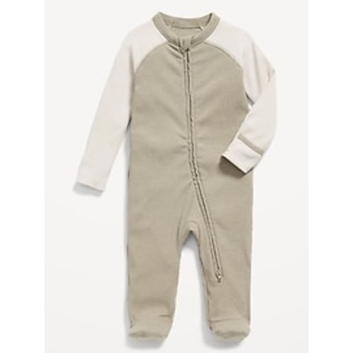 Unisex 2-Way-Zip Sleep & Play Rib-Knit Footed One-Piece for Baby | Old Navy
