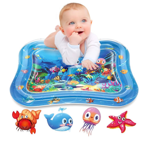 Infinno Inflatable Tummy Time Mat Premium Baby Water Play Mat for Infants and Toddlers Baby Toys for 3 to 24 Months, Strengthen Your Baby's Muscles, Portable