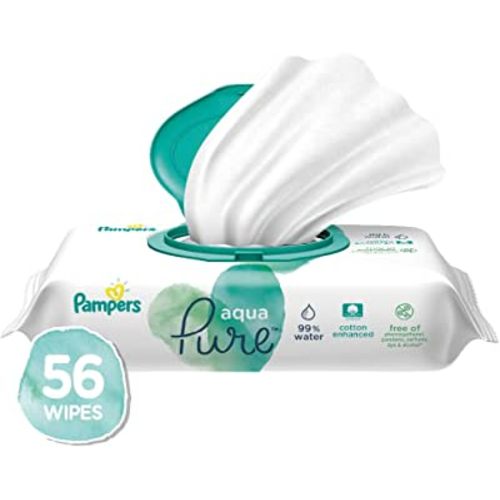 pampers aqua pure baby wipes 56 ct OLD