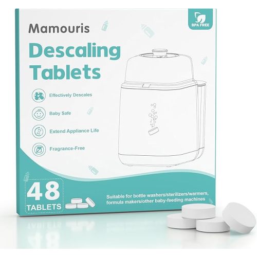 Descaling Tablets 36 Count: for Momcozy Baby Brezza Grownsy Papablic Bottle Washers, Detergent Washing Tablets for All Brands Baby Bottle Washer Machine Warmer Sterilizers Formula Maker