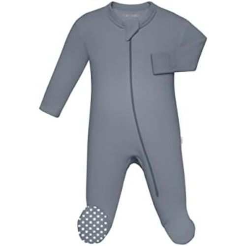 KOH KOH Kids Baby Cotton Long Sleeve Two Way Zip Footie Romper One Piece