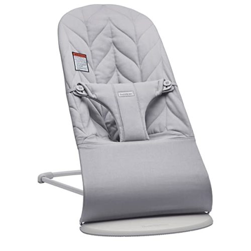 BabyBjörn Bouncer Bliss, Cotton Petal Quilt, Sand Gray