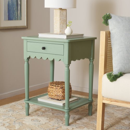 SAFAVIEH Haven Farmhouse 1-Drawer Accent Table - 19" W x 16" D x 26" H