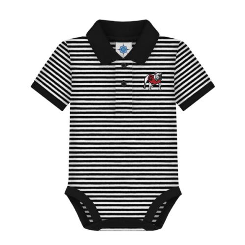 Georgia Bulldogs Striped Polo Bodysuit | College Baby