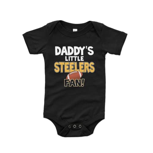 NanyCrafts Baby's Daddy's Little Steelers Fan Bodysuit, Baby Steelers Fan