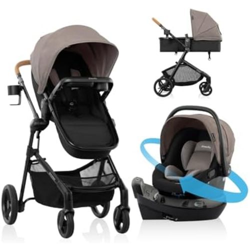 Evenflo Pivot NXT Travel System w/ Revolve180 LiteMax NXT Infant Car Seat
