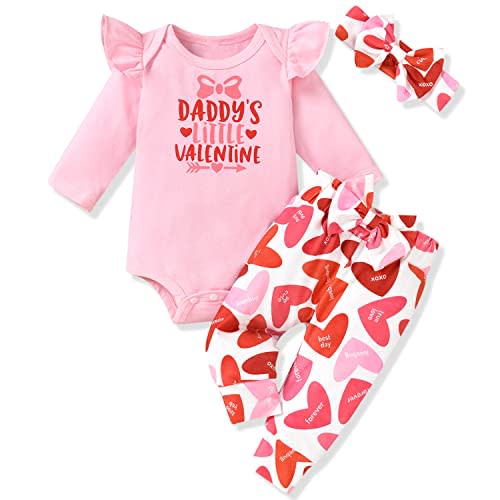 HINTINA Preemie Newborn Infant Baby Girl 1st First Valentines Outfits