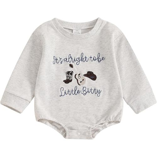 Western Baby Boy Girl Clothes Romper Cow One Piece Oneise Infant Cowboy Cowgirl Bodysuit Tops Newborn Baby Outifts