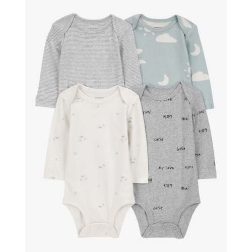 Baby 4-Pack Long-Sleeve Cloud Bodysuits - Carter's | Carter's