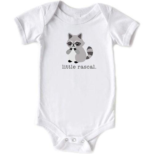 Little Rascal Cute Baby Woodland Animal Raccoon Bodysuit